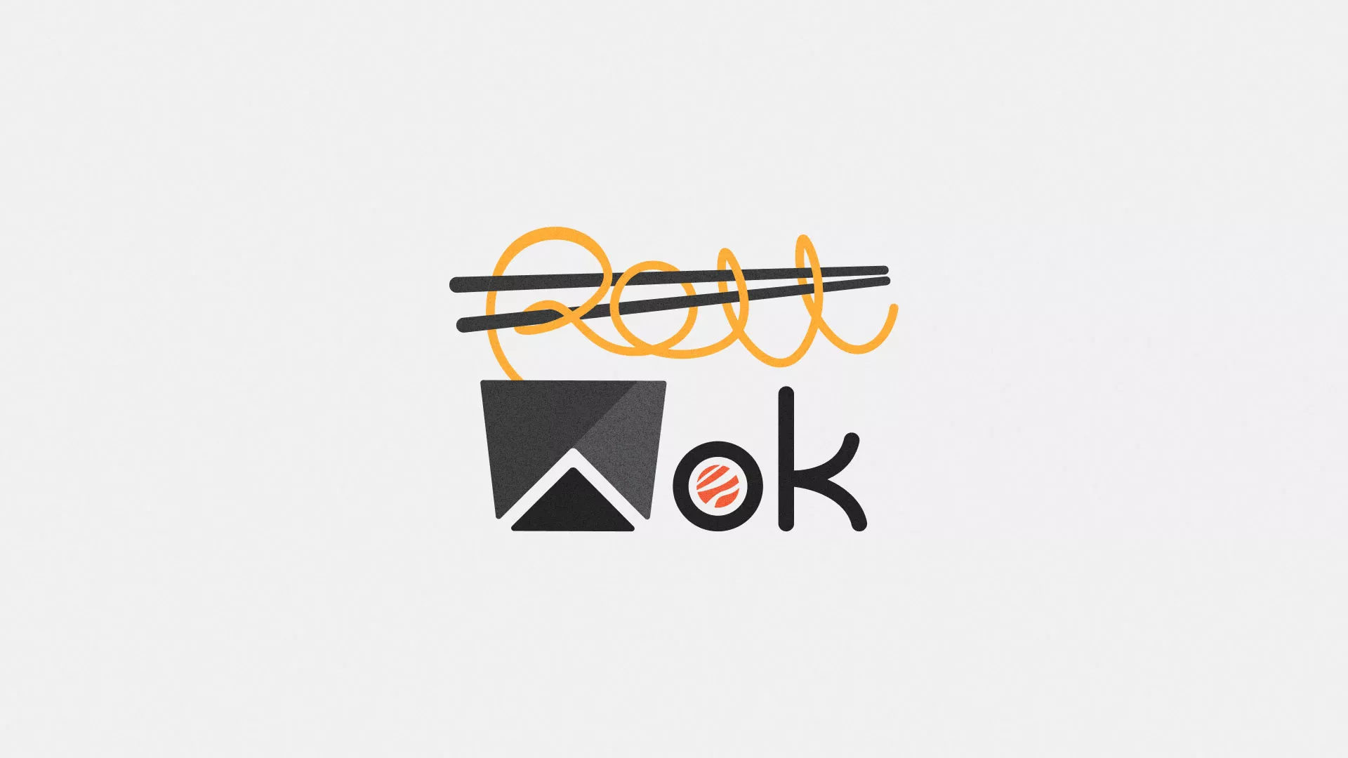 Разработка логотипа суши-бара «Roll Wok Club» в Новоульяновске